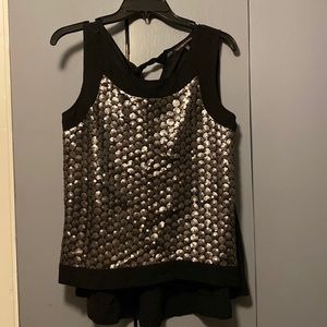 Victoria’s Secret Black Sequined Top size medium
